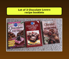 🔴 LOT of 3 Chocolate Lovers Recipes Pillsbury Cookie & Brownies books cookbooks