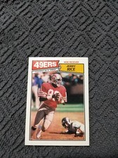 jerry rice 1987 topps all pro 49ers mississippi #115 ( has ink transfer at left