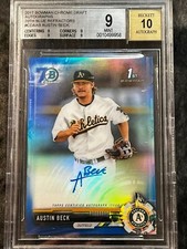 2017 Bowman Chrome 1st PROSPECT ROOKIE AUTO BLUE REFRACTOR Austin Beck 01/70