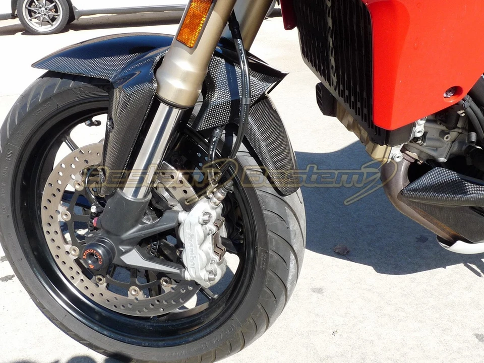 Panel de extensión del guardabarros delantero de fibra de carbono Ducati Multistrada 1200 2010-2017 Foto 2 de 4