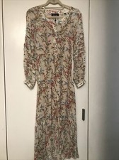 The Kooples Silk Maxi Dress With Slip Floral Sz 1 NWT