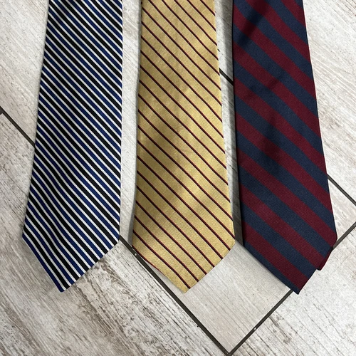 Brooks Brothers Makers Silk Ties Lot Of 3 Made In USA Stripes