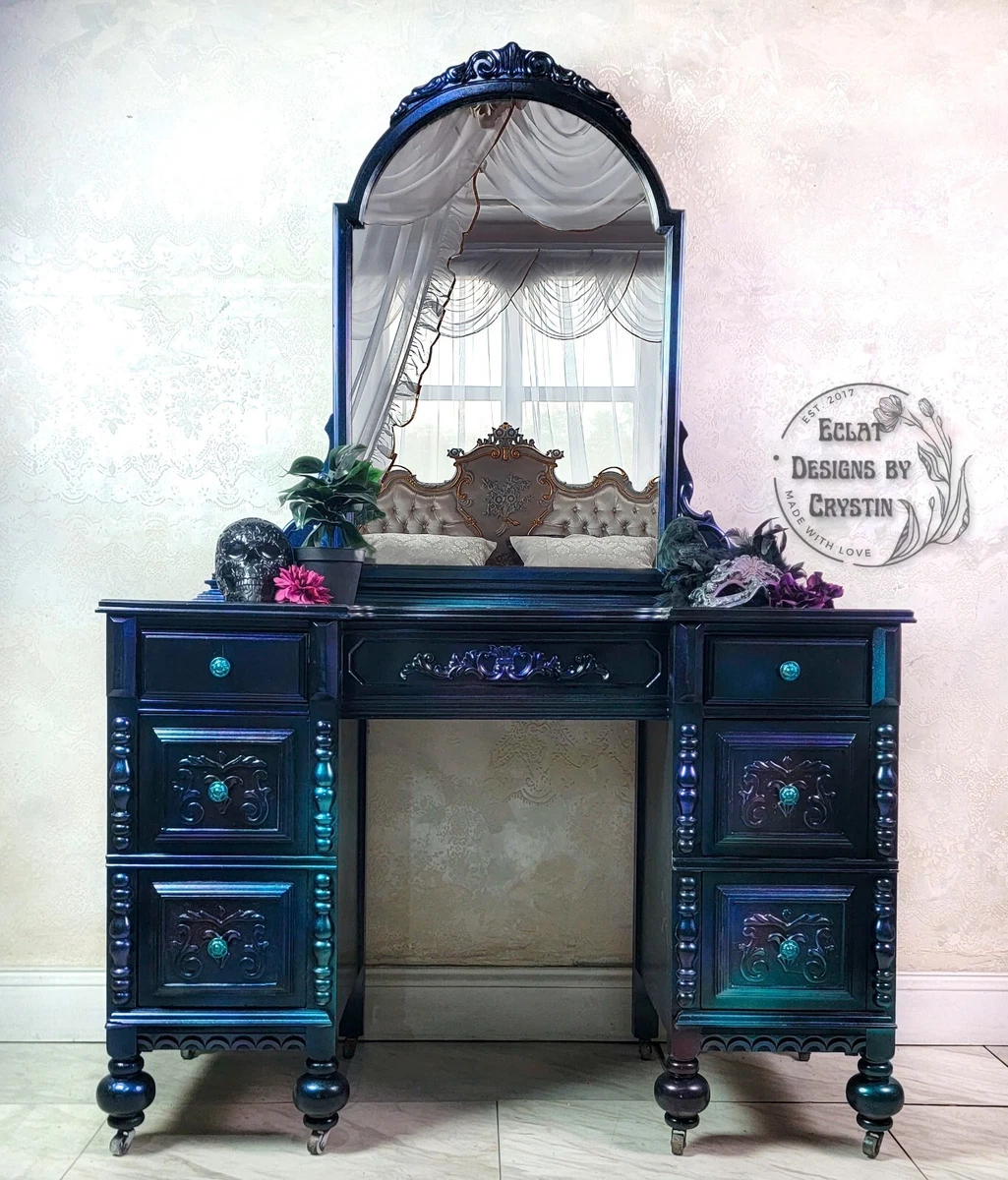 Turquoise cheap makeup vanity
