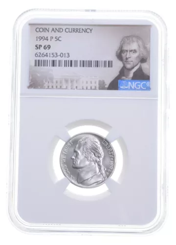 SP69 1994-P Jefferson Nickel Specimen! Rare NGC Matte Finish