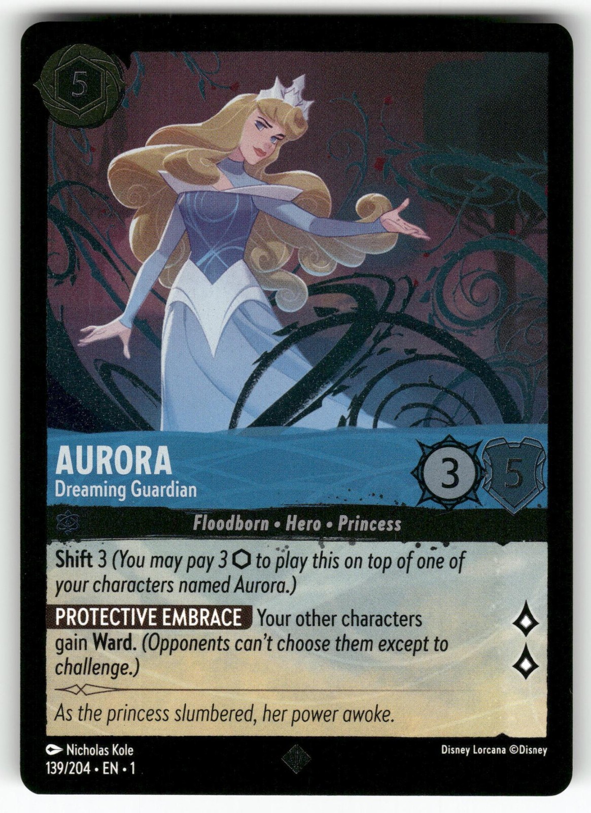 Aurora - Dreaming Guardian 139/204 The First Chapter Lorcana Cold Foil NM