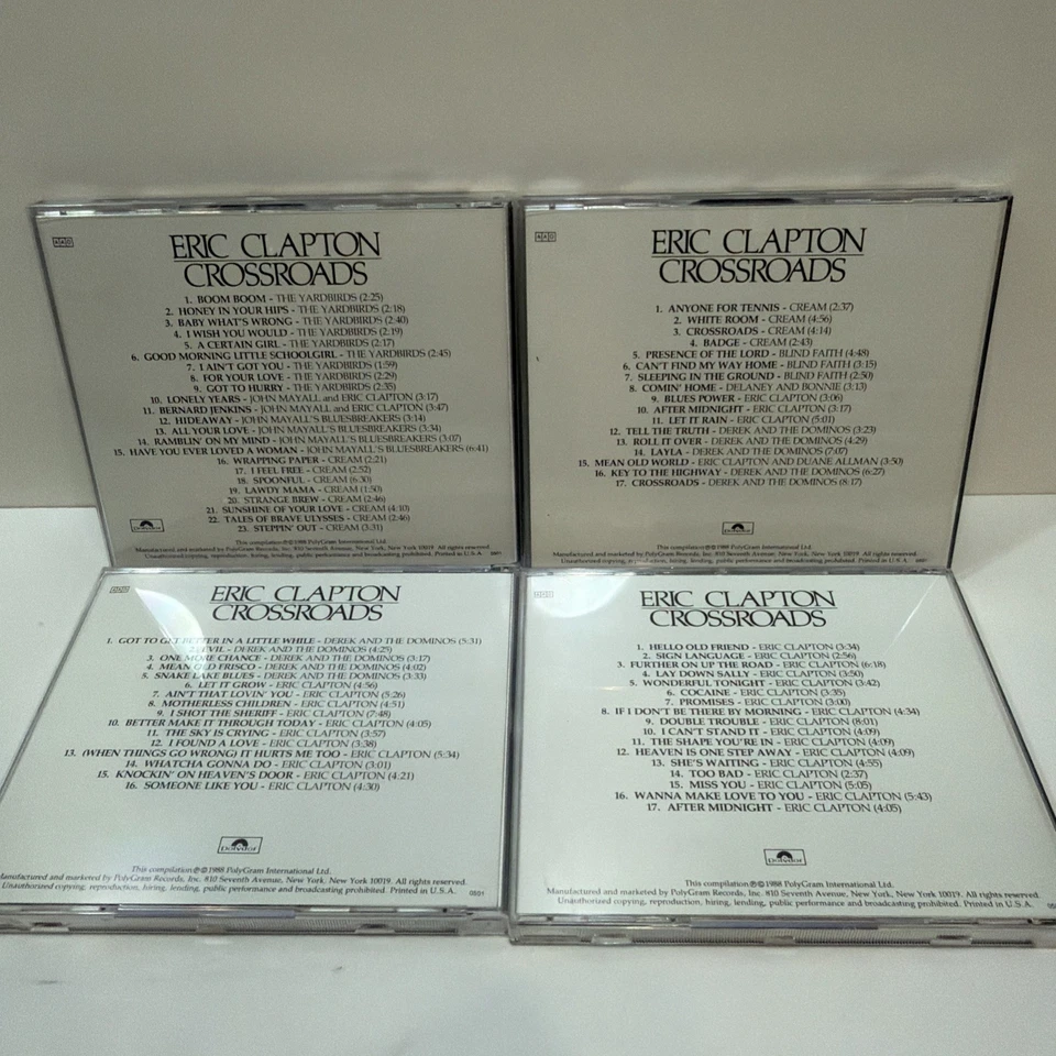 Crossroads - Eric Clapton (CD 1988) 4 CD's NO Box Excellent Fast FREE Shipping - Image 2 of 4