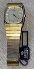 Vintage New Mens Seiko Tank Watch Gold Tone Quartz 8620 0060 R Japan New Battery