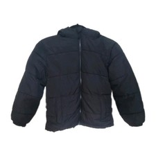 Swiss Tech Boys Puffer Jacket Size 8 Black Full Zip Hoodie