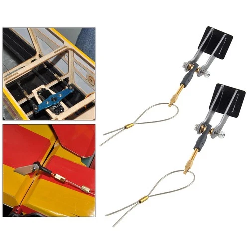 Servo Arm Push Pull Rod Set Rudder Control Horns for RC Aircraft Attachments