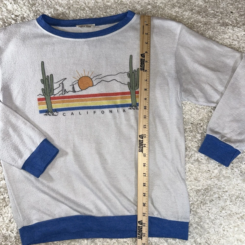 Sudadera DE COLECCIÓN California Sunset Blanca y Azul Talla Pequeña Foto 2 de 4