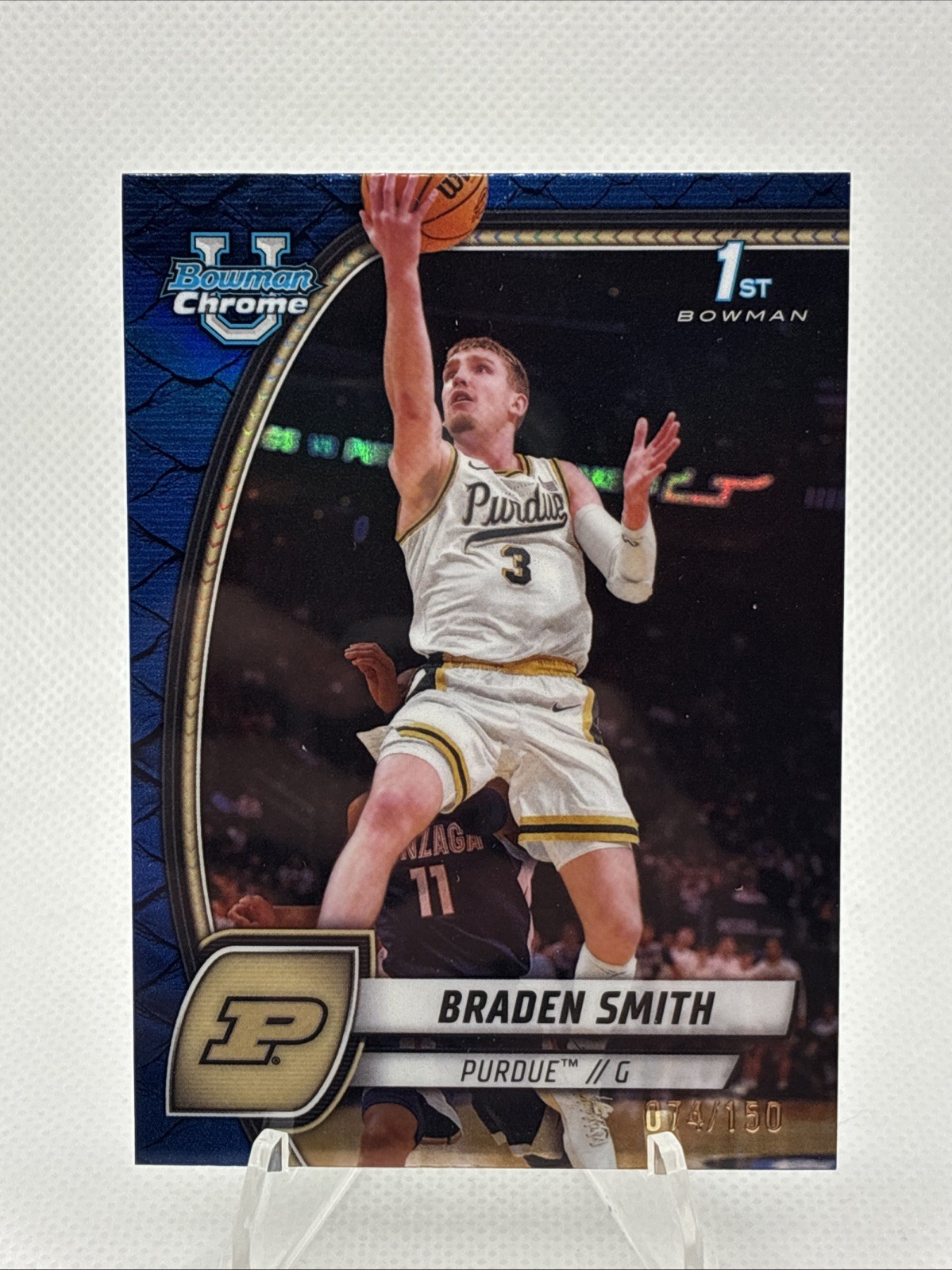 2024-25 Bowman University Chrome Braden Smith #12 Blue Reptilian Refractor /150