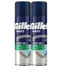 Gillette Series Shave Gel Smooth & Sensitive Skin- 200ml , Pack 2 with Aloe Vera 39.95 per litre