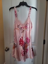 90's VTG CALIFORNIA DYNASTY Nightgown Chemise LIQUID SATIN Women's Medium