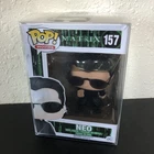 Funko Pop Movies Matrix Neo #157 Figure Vaulted Rare *Damaged Box*