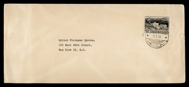 DR WHO 1958 ICELAND TO USA R72189