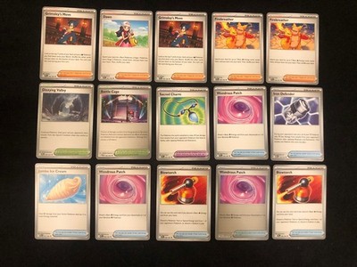 Pokemon Phantasmal Flames Misc. 15 Card Lot Supporter/Item/Pokémon Tool/Stadium