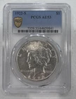1922 S PEACE SILVER DOLLAR PCGS AU53