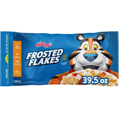 Kellogg's Frosted Flakes Cereal Original 39.5oz Kids Breakfast Vitamins