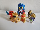treasure X monster gold bling blink figurine Alien Blue Moon Lot Of 6
