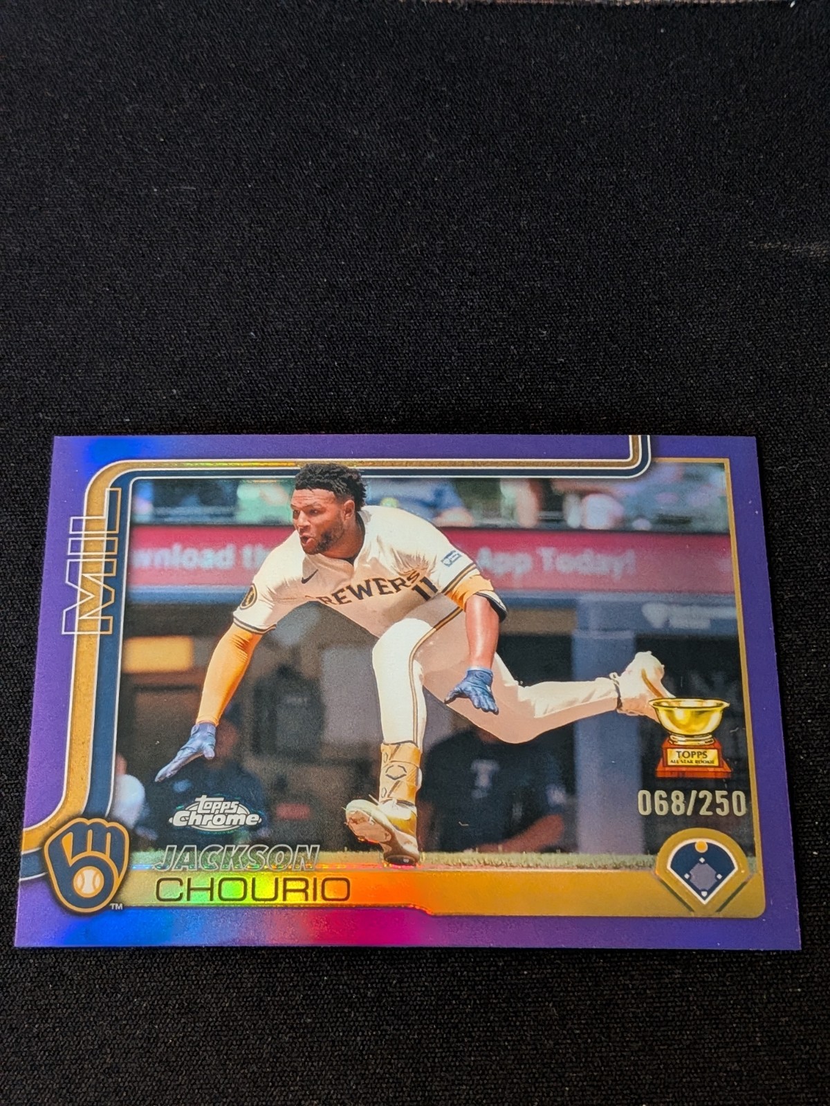 2025 Topps Chrome Jackson Chourio #262 Purple 224/250