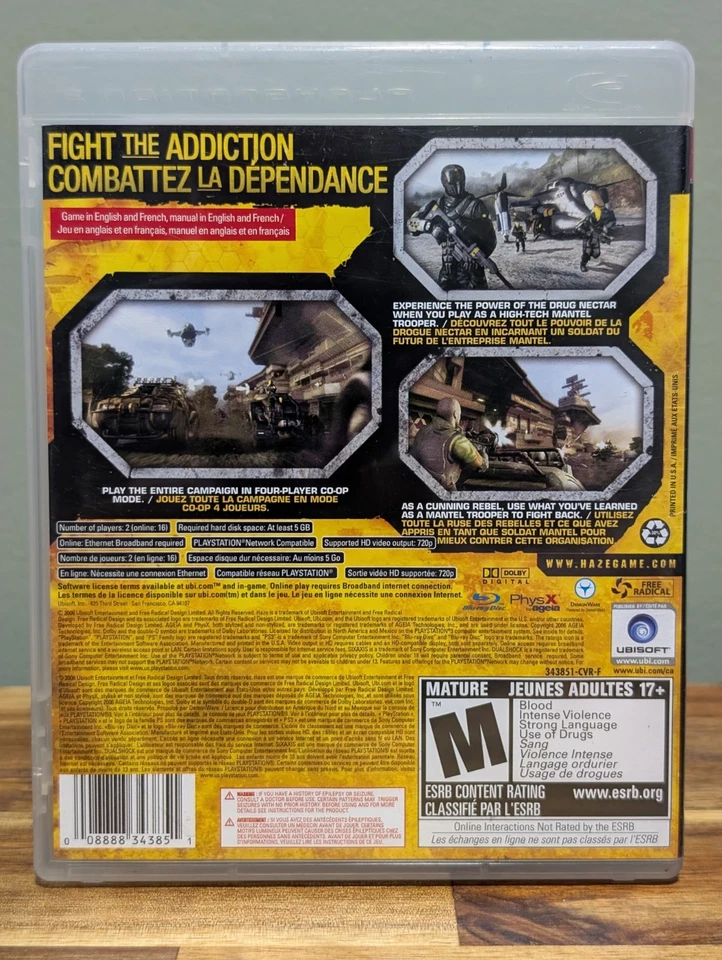 Haze (Sony PlayStation 3, 2008) PS3➡️No Manual- Tested  & Working 🎮 - Image 2 of 4