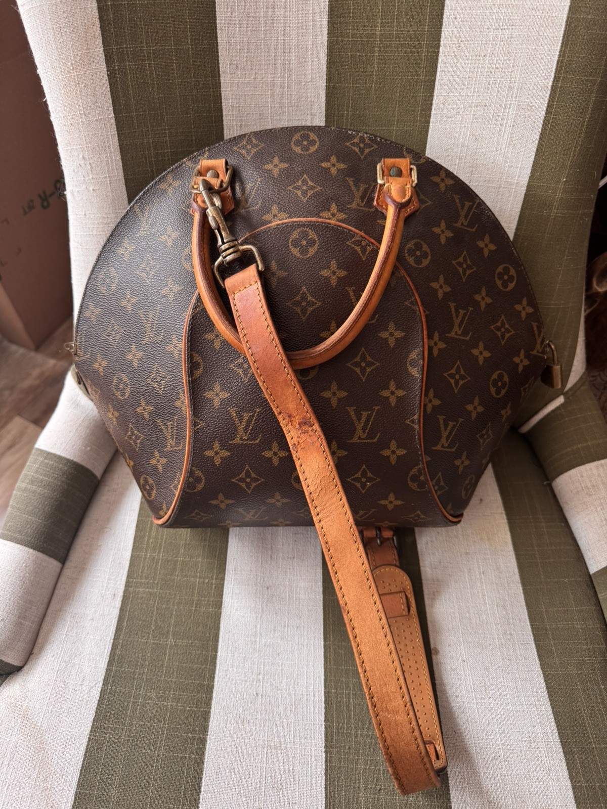 Louis Vuitton LV Hand Bag Ellipse Brown Monogram 2325458