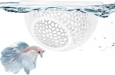 Floating Betta Hide Shrimp Cave All-in-One Aquarium Hammock, Feeder, and