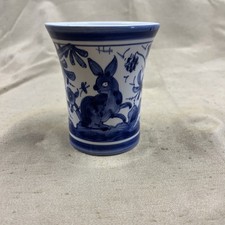 Ceramic Handpainted Blue and White Cup Portugal
