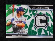 2021 Topps Chrome Captain's Cloth Relics Green Refractor 44/99 Pete Alonso 13c1