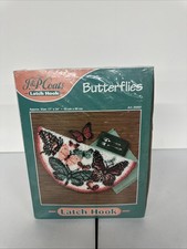 J P Coats Latch Hook Rug Kit Butterflies 25022 New