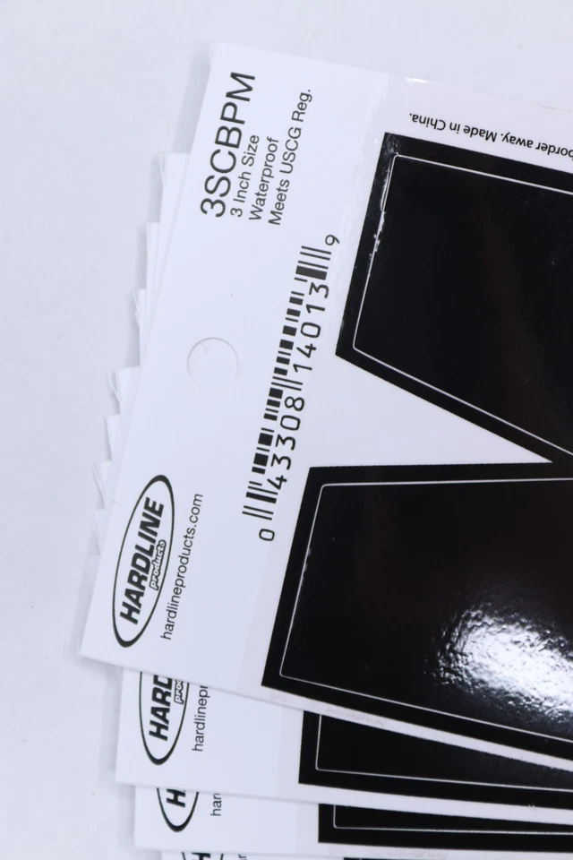 (10-Pak) Calcomanía Hardline Letter M Vinilo Negro 3" 3SCBPM Foto 3 de 4