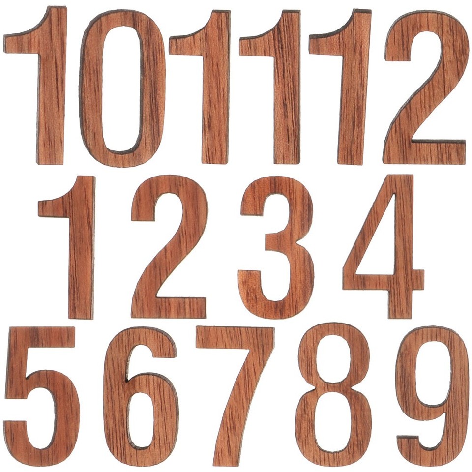 Wood Clock Numbers Accessories Wall Clocks for Making Numeral Kit | eBay UK
