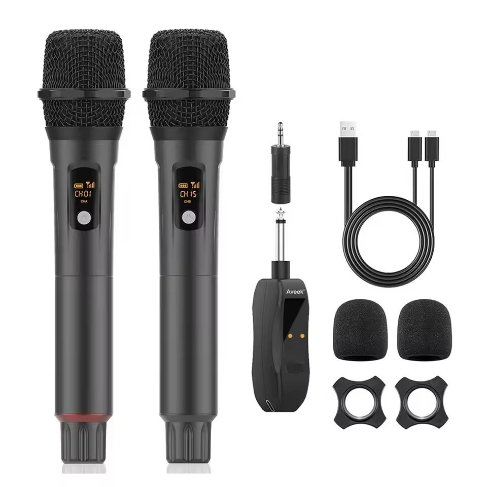 Microphones sans fil Aveek x2 pour éviter les coupures de son sur les enceintes