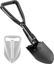 18.5" Folding Camping Shovel High Carbon Steel Portable Outdoor Survival Tool