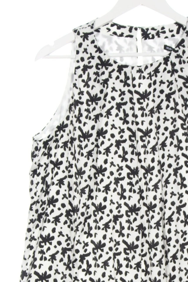 MANGO Vestido de Verano Mujeres Vestido Talla EU 42 blanco-negro look casual - Imagen 3 de 4