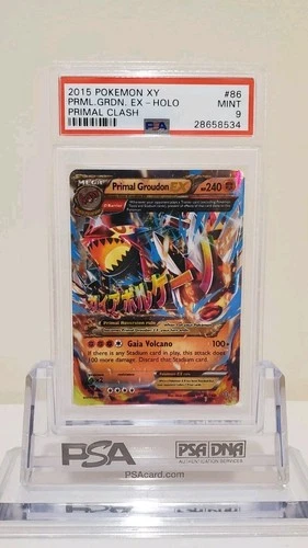 2015 PRIMAL GROUDON EX #86 PSA 9 MINT POKEMON XY PRIMAL CLASH