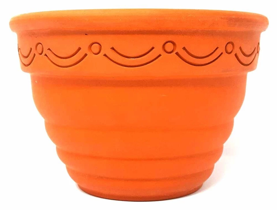 Blumentopf Blumen Pflanzen Mexikanischer Glocken Terrakotta Ton Topf 20 x 14 cm - Bild 1 von 4