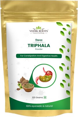 Triphala Powder   Organic Amla, Haritaki & Bibhitaki for Detox & Cleansing, 3.52