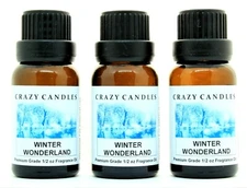 3 Winter Wonderland 1/2oz Premium Grade Scented Fragrance Oil Crazy Candles