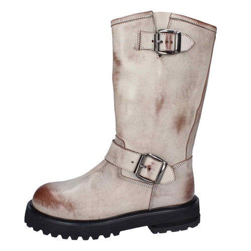Chaussures Femme MOMA 37 EU Bottes Marron Cuir Beige BD924-37 - Photo 5 sur 5