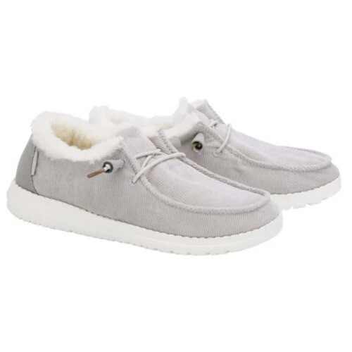 Hey Dude Corduroy Fur Women's Shoes Slip-on Breathable, Lightweight Grey  Size US | eBay