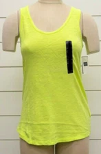 Womens Sz M GAP Easy Tee Tank Top Lightweight NWT Neon Yellow - 807138