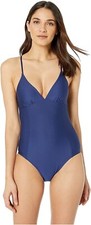 Splendid Women's 181522 Solid Removable Soft Cup One-Piece Swimsuit Size M