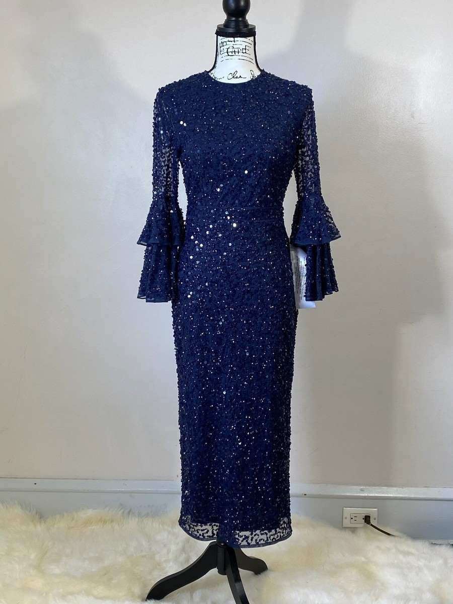 Mac Duggal Beaded Tiered Cuffs Dress size 4 | eBay