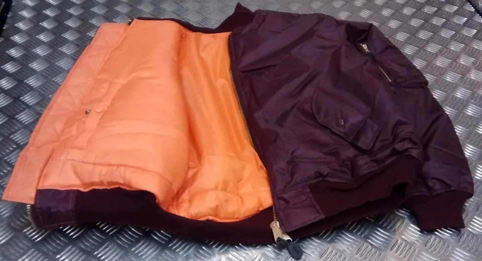 MA1 Veste Bomber Style Militaire US Mod / Scooter / Motards Tout Tailles - Photo 4/4