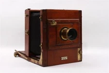 Vintage Gandolfi Universal Full Plate Tailboard Camera w/ Ross Brass Lens