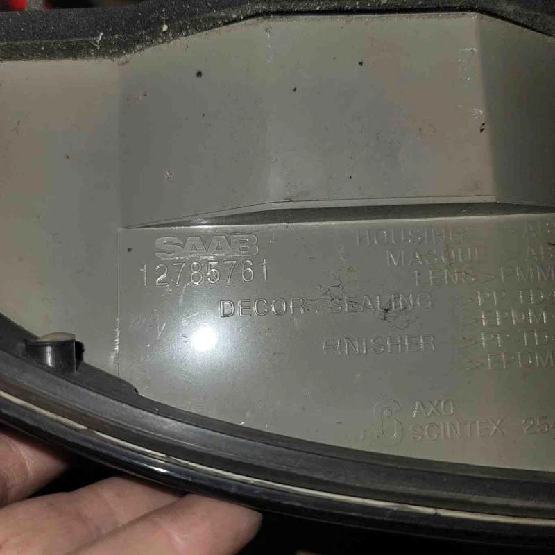 Conjunto de luz trasera SAAB 9-3 08-11 4 puertas derecha transparente cuarto montaje #12775609 Foto 4 de 4