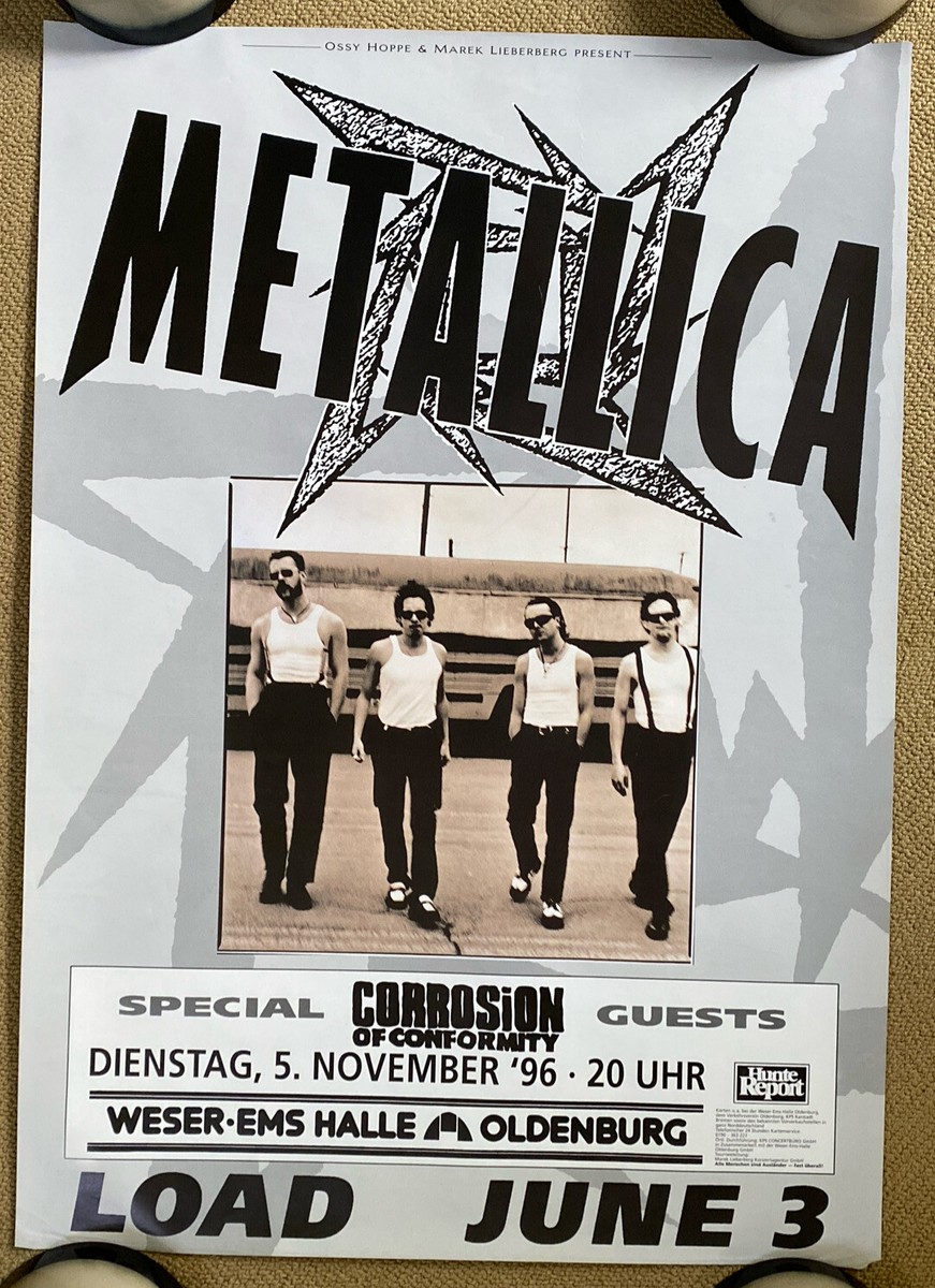 Metallica Vintage Poster Load June 1996 German Concert Tour