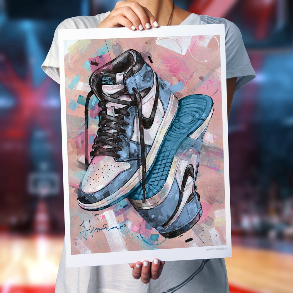 Nike air Jordan University blue poster (50x70cm