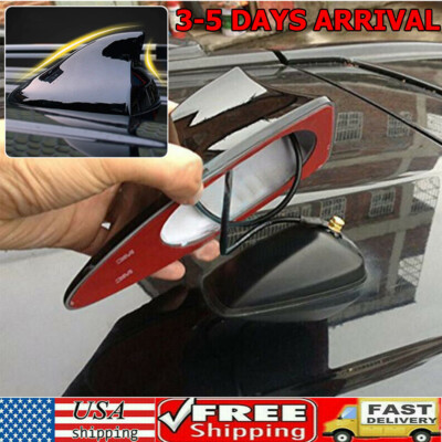 BLACK Shark Fin Car Roof Antenna Radio FM/AM Signal Aerial Accessories US STOCK